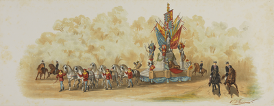 29159 Zevende blad van de maskerade van de studenten van het Utrechtsch Studenten Corps op 27 juni 1876, ter ...